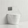LAFEME Crawford Rimless Floor Pan Wall-Faced Smart Toilet with Inwall Cistern & Flush Button 592x400x492mm - Gloss White