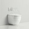 LAFEME Sesto Rimless Wall Hung Smart Toilet with Inwall Cistern & Flush Button 592x400x424mm - Gloss White