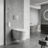 LAFEME Sesto Rimless Wall Hung Smart Toilet with Inwall Cistern & Flush Button 592x400x424mm - Gloss White