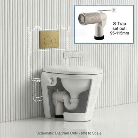 LAFEME Autolux Rimless Floor Pan Smart Toilet Suite with Inwall Cistern 593x395x500mm - Gloss White