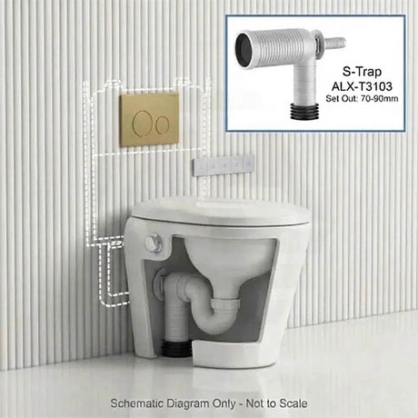 LAFEME Autolux Rimless Floor Pan Smart Toilet Suite with Inwall Cistern 593x395x500mm - Gloss White