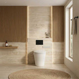 LAFEME Autolux Rimless Floor Pan Smart Toilet Suite with Inwall Cistern 593x395x500mm - Gloss White