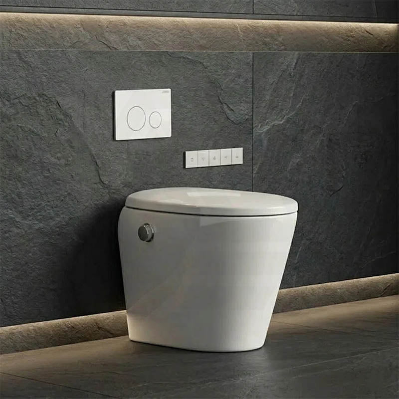 LAFEME Autolux Rimless Floor Pan Smart Toilet Suite with Inwall Cistern 593x395x500mm - Gloss White