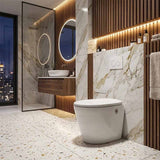 LAFEME Autolux Rimless Floor Pan Smart Toilet Suite with Inwall Cistern 593x395x500mm - Gloss White