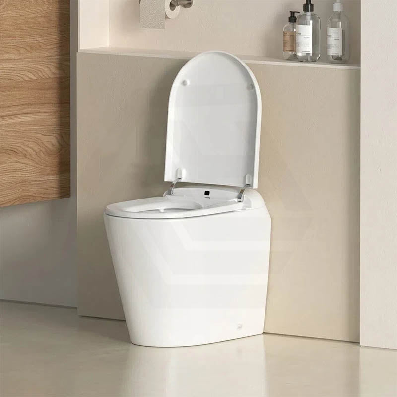 LAFEME Autolux Rimless Floor Pan Smart Toilet Suite with Inwall Cistern 593x395x500mm - Gloss White