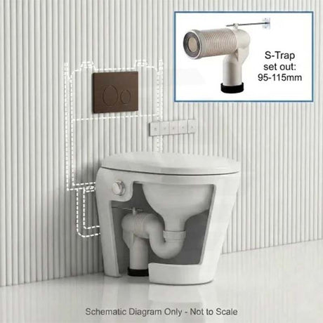 LAFEME Autolux Rimless Floor Pan Smart Toilet Suite with Inwall Cistern 593x395x500mm - Gloss White