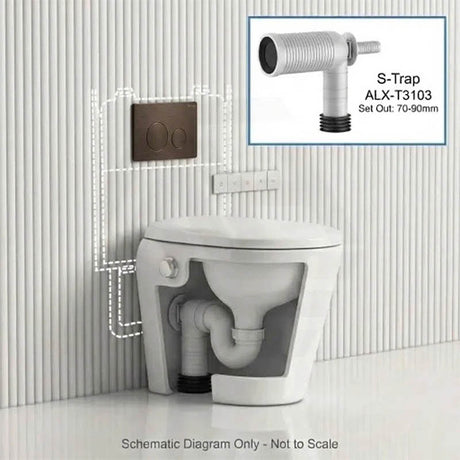 LAFEME Autolux Rimless Floor Pan Smart Toilet Suite with Inwall Cistern 593x395x500mm - Gloss White
