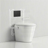 LAFEME Autolux Rimless Floor Pan Smart Toilet Suite with Inwall Cistern 593x395x500mm - Gloss White