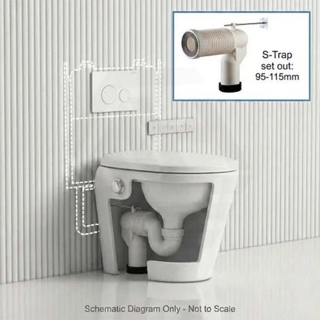 LAFEME Autolux Rimless Floor Pan Smart Toilet Suite with Inwall Cistern 593x395x500mm - Gloss White