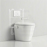 LAFEME Autolux Rimless Floor Pan Smart Toilet Suite with Inwall Cistern 593x395x500mm - Gloss White