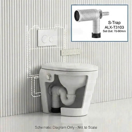 LAFEME Autolux Rimless Floor Pan Smart Toilet Suite with Inwall Cistern 593x395x500mm - Gloss White
