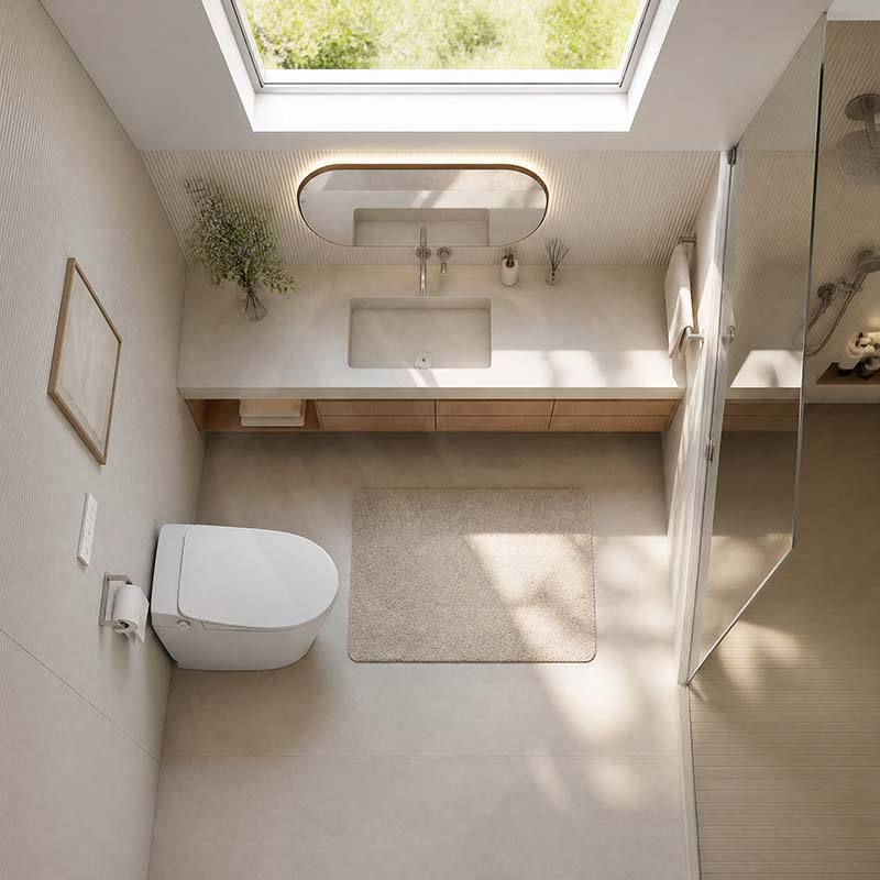 Lafeme Neovanta Luxury Floor Mounted Cisternless Smart Toilet 684x403x470mm - Gloss White