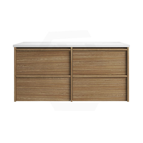 600-1800mm Aulic Venetta Harvest Oak Framed Wall Hung Vanity Plywood Cabinet Only & Vanity Top Available