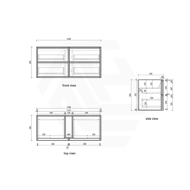 Aulic Venetta 600-1800mm Harvest Oak Fluted Framed Plywood Wall Hung Vanity with L-Rail Finger Pull Drawers