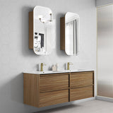 600-1800mm Aulic Venetta Harvest Oak Framed Wall Hung Vanity Plywood Cabinet Only & Vanity Top Available