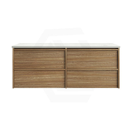 600-1800mm Aulic Venetta Harvest Oak Framed Wall Hung Vanity Plywood Cabinet Only & Vanity Top Available