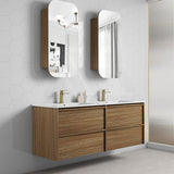600-1800mm Aulic Venetta Harvest Oak Framed Wall Hung Vanity Plywood Cabinet Only & Vanity Top Available