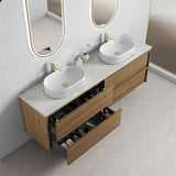 600-1800mm Aulic Venetta Harvest Oak Framed Wall Hung Vanity Plywood Cabinet Only & Vanity Top Available