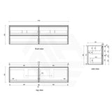 600-1800mm Aulic Venetta Harvest Oak Framed Wall Hung Vanity Plywood Cabinet Only & Vanity Top Available