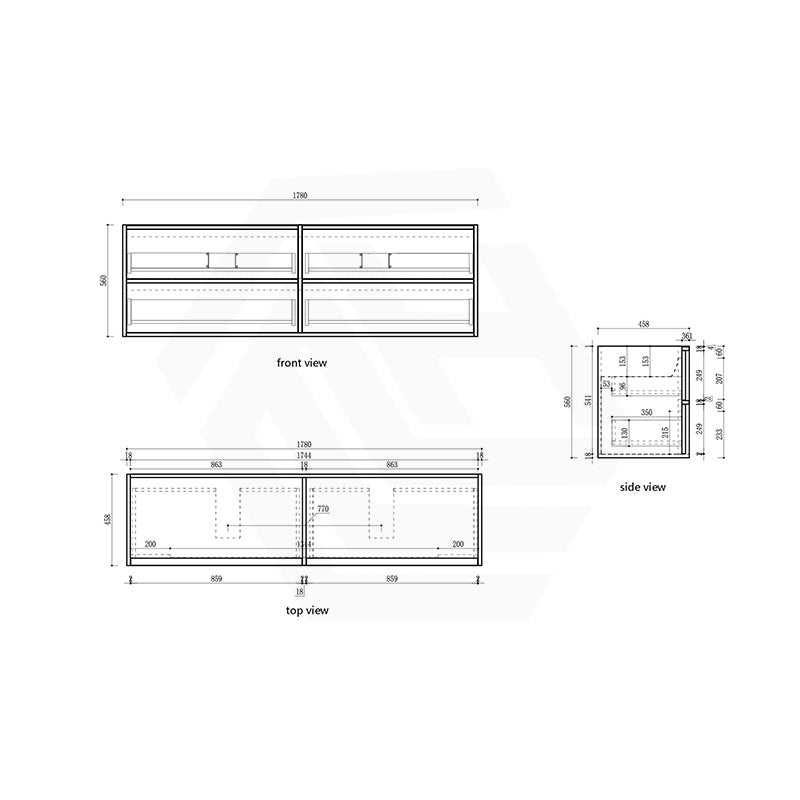 Aulic Venetta 600-1800mm Harvest Oak Fluted Framed Plywood Wall Hung Vanity with L-Rail Finger Pull Drawers