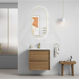 600-1800mm Aulic Venetta Harvest Oak Framed Wall Hung Vanity Plywood Cabinet Only & Vanity Top Available