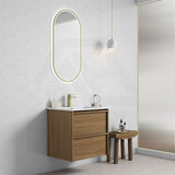 600-1800mm Aulic Venetta Harvest Oak Framed Wall Hung Vanity Plywood Cabinet Only & Vanity Top Available