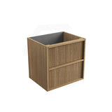 Aulic Venetta 600-1800mm Harvest Oak Fluted Framed Plywood Wall Hung Vanity with L-Rail Finger Pull Drawers