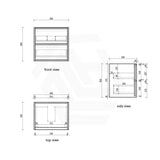 Aulic Venetta 600-1800mm Harvest Oak Fluted Framed Plywood Wall Hung Vanity with L-Rail Finger Pull Drawers