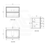 600-1800mm Aulic Venetta Harvest Oak Framed Wall Hung Vanity Plywood Cabinet Only & Vanity Top Available