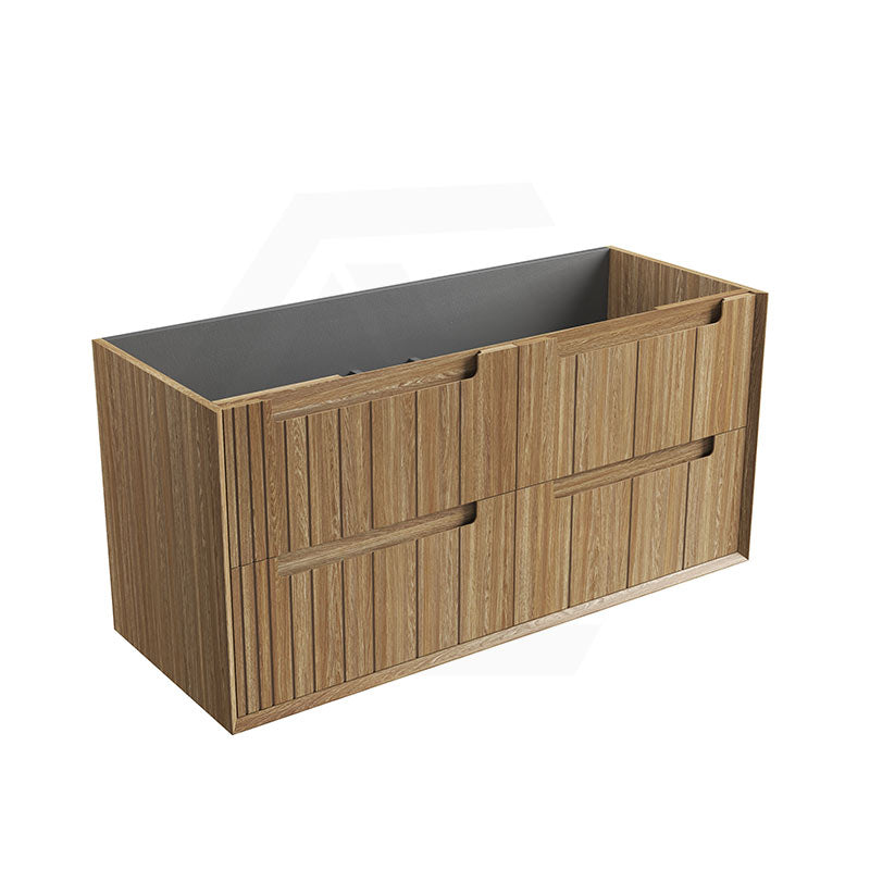 Aulic Voulari 600-1800mm Harvest Oak Framed Wall Hung Vanity Plywood Cabinet Only & Stone Top Available