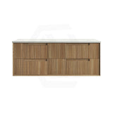 Aulic Voulari 600-1800mm Harvest Oak Framed Wall Hung Vanity Plywood Cabinet Only & Stone Top Available