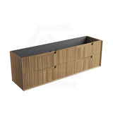 Aulic Voulari 600-1800mm Harvest Oak Framed Wall Hung Vanity Plywood Cabinet Only & Stone Top Available