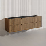 Aulic Voulari 600-1800mm Harvest Oak Framed Wall Hung Plywood Vanity with Drawers