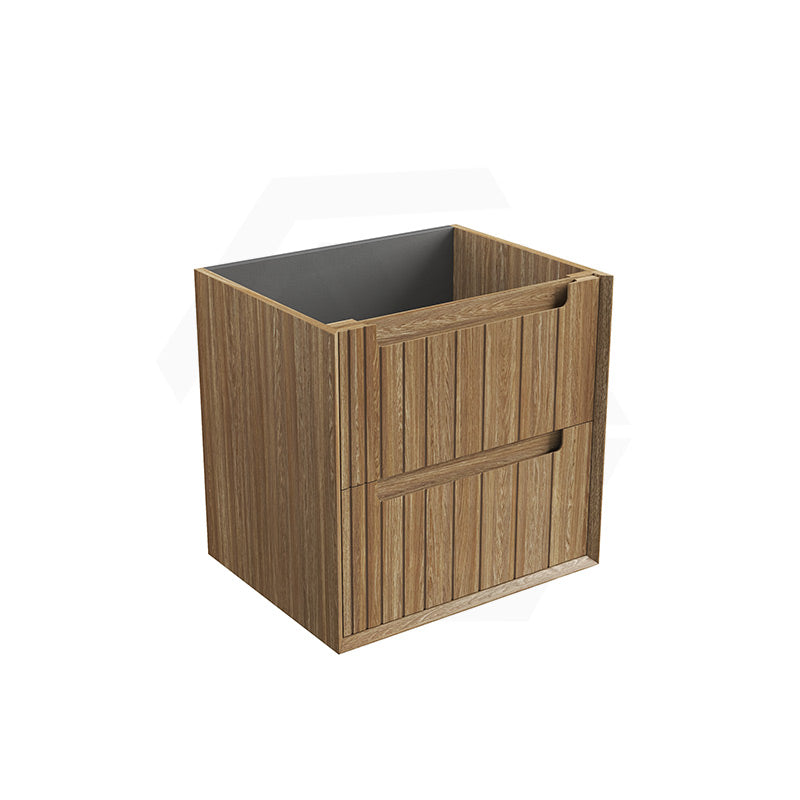 Aulic Voulari 600-1800mm Harvest Oak Framed Wall Hung Vanity Plywood Cabinet Only & Stone Top Available