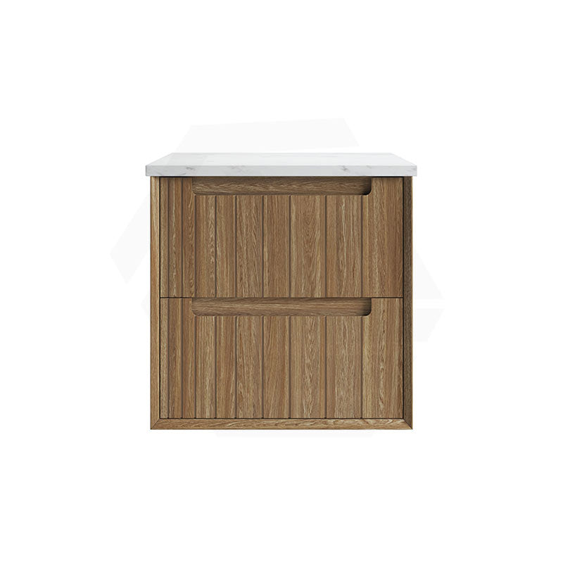 Aulic Voulari 600-1800mm Harvest Oak Framed Wall Hung Vanity Plywood Cabinet Only & Stone Top Available