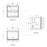 Aulic Voulari 600-1800mm Harvest Oak Framed Wall Hung Vanity Plywood Cabinet Only & Stone Top Available