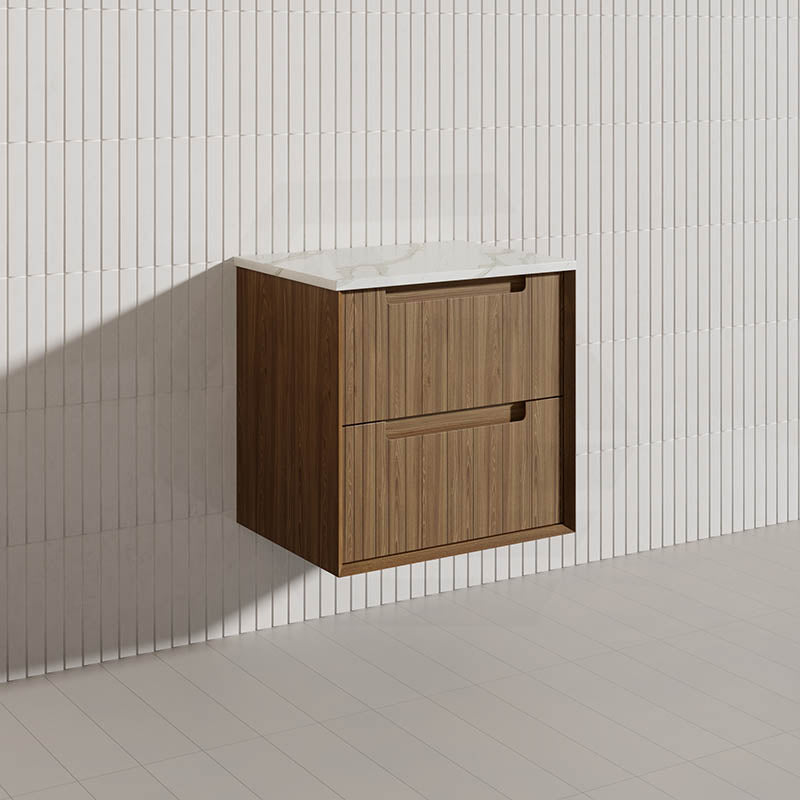Aulic Voulari 600-1800mm Harvest Oak Framed Wall Hung Plywood Vanity with Drawers