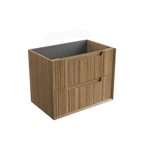 Aulic Voulari 600-1800mm Harvest Oak Framed Wall Hung Vanity Plywood Cabinet Only & Stone Top Available