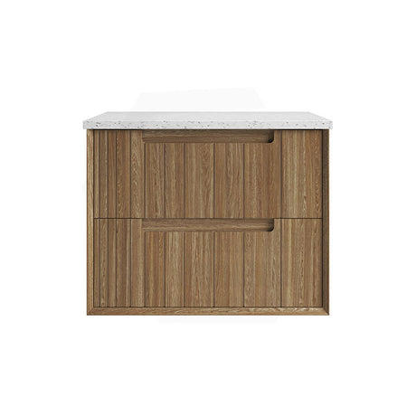 Aulic Voulari 600-1800mm Harvest Oak Framed Wall Hung Vanity Plywood Cabinet Only & Stone Top Available