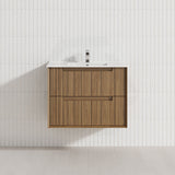 Aulic Voulari 600-1800mm Harvest Oak Framed Wall Hung Plywood Vanity with Drawers