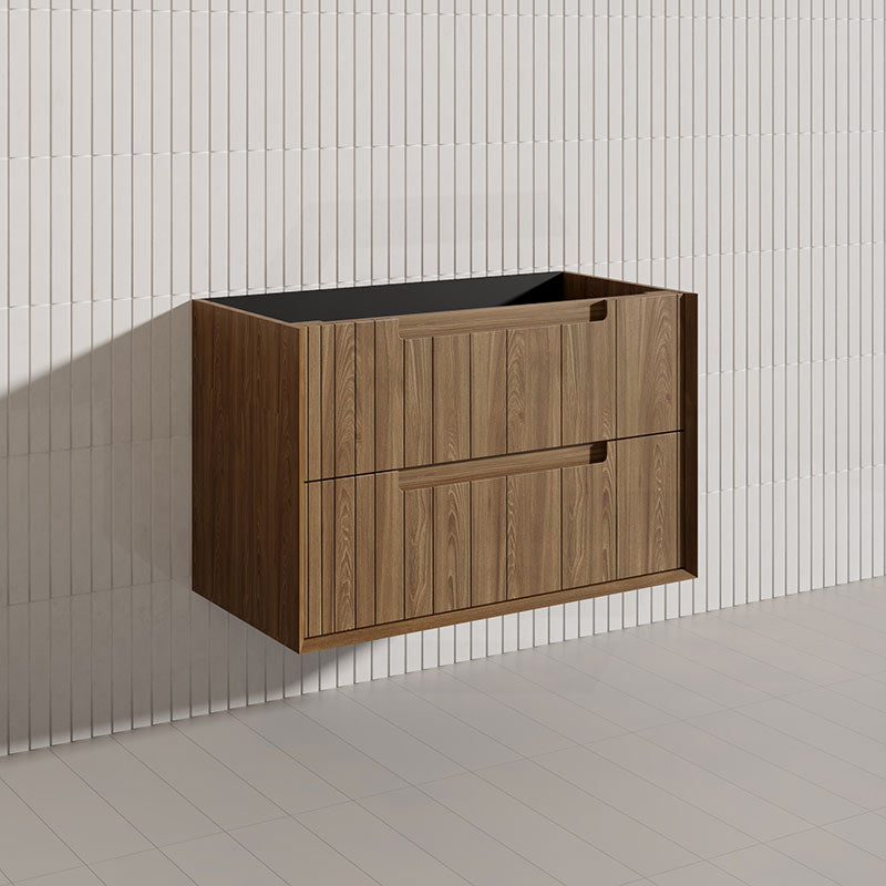 Aulic Voulari 600-1800mm Harvest Oak Framed Wall Hung Plywood Vanity with Drawers