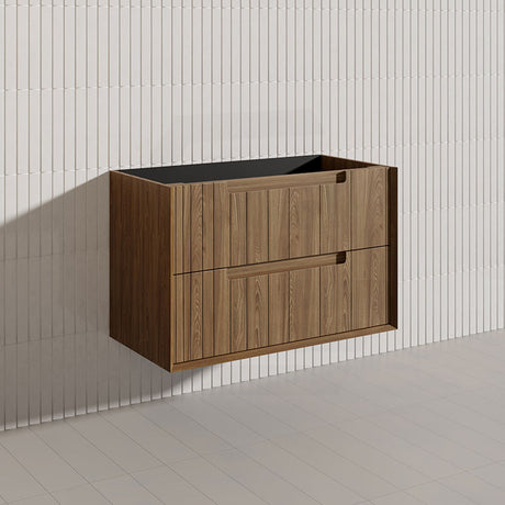 Aulic Voulari 600-1800mm Harvest Oak Framed Wall Hung Plywood Vanity with Drawers