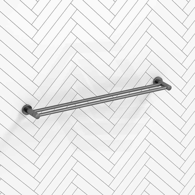 Amoza 800mm Round Stainless Steel Double Towel Rails Variant Colour Available