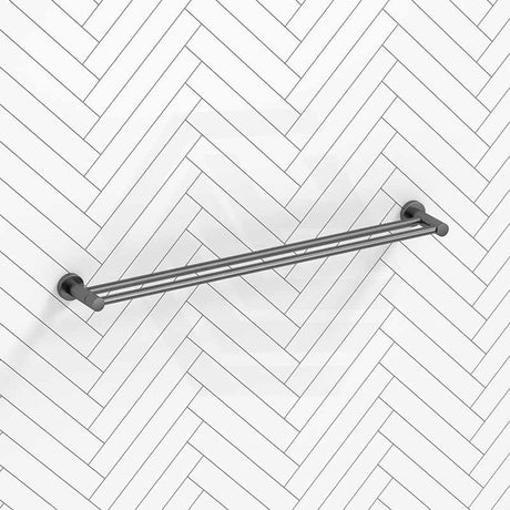 Amoza 800mm Round Stainless Steel Double Towel Rails Variant Colour Available