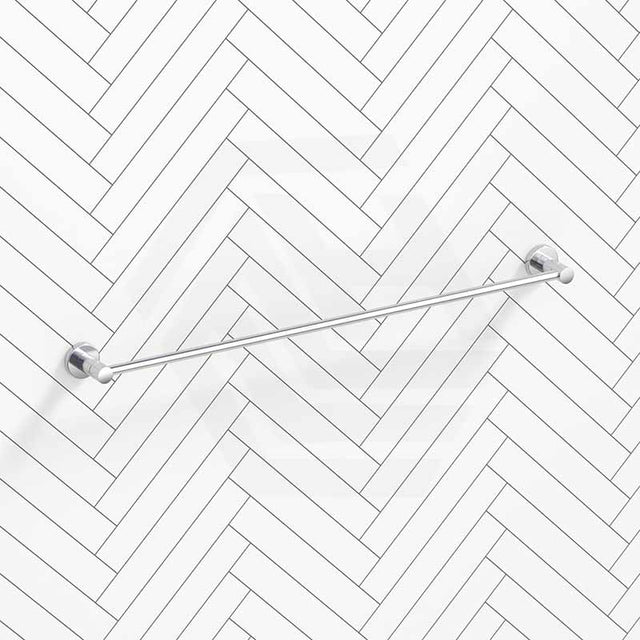 Amoza Bathroom 800mm Round Single Towel Rail Stainless Steel Variant Colour Available