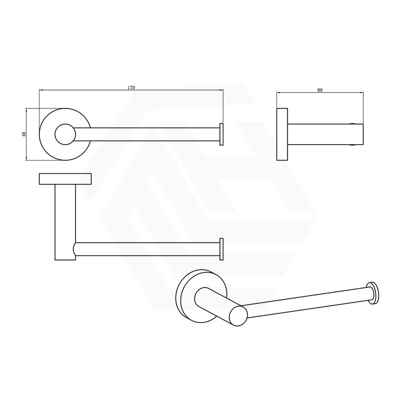 Amoza Round Toilet Paper Roll Holder Wall Mounted Variant Colour Available