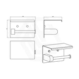 Amoza 2-in-1 Toilet Paper Roll Holder with Shelf Variant Colour Available