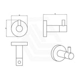 Amoza Round Stainless Steel Single Robe Hook Variant Colour Available