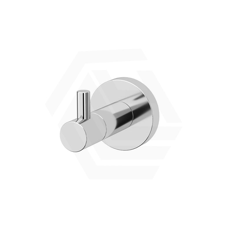 #Brushed Stainless Steel Amoza Round Stainless Steel Single Robe Hook Variant Colour Available