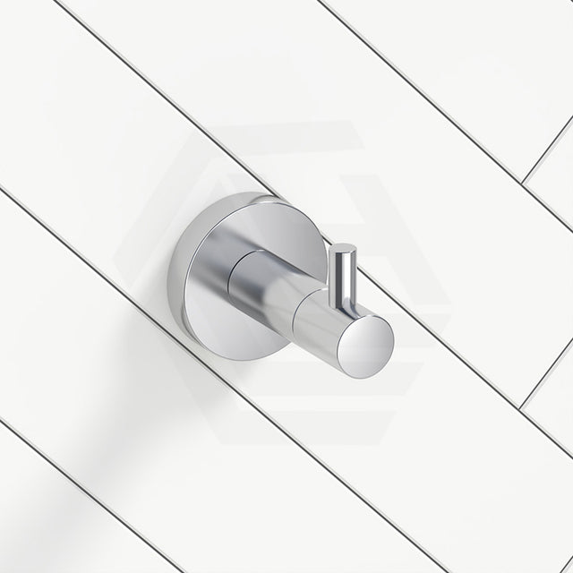 #Chrome Amoza Round Stainless Steel Single Robe Hook Variant Colour Available